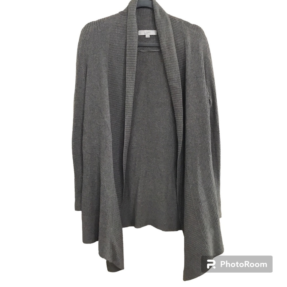 Loft Women’s Brown Open Front Camel Hair Blend Cardigan Size M